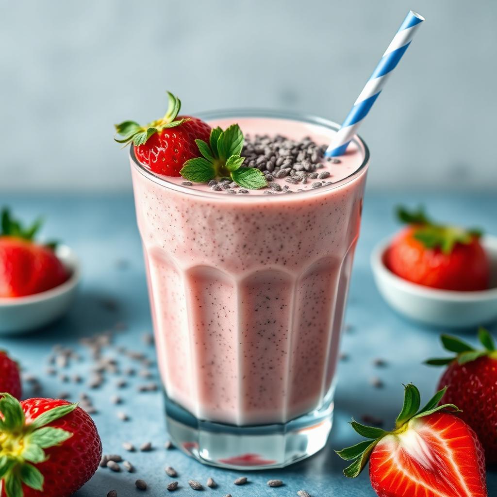 Chia Erdbeer Frühstück