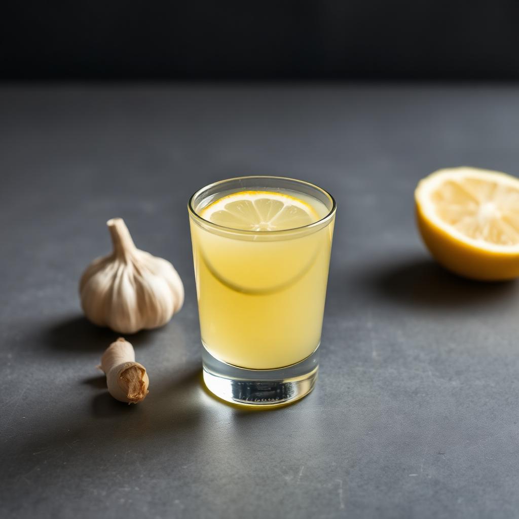 Knoblauch Zitrone Shot