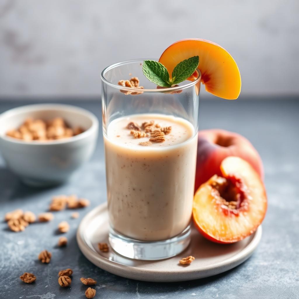 Granola Pfirsich Frühstück